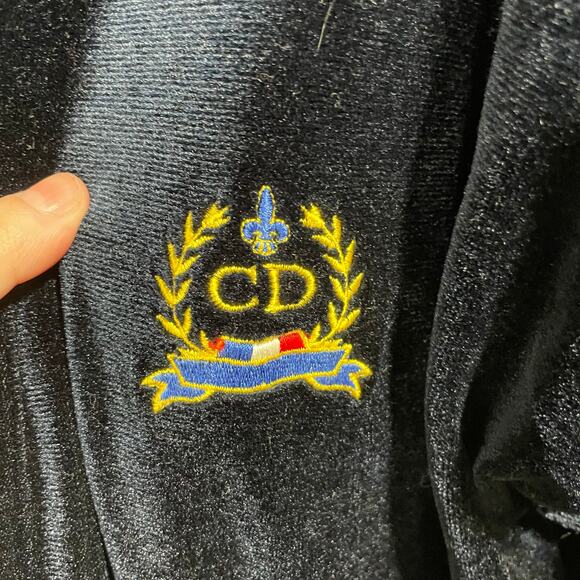 Vintage Christian Dior Monsieur Dark Velvet Robe One Size - Picture 7 of 8